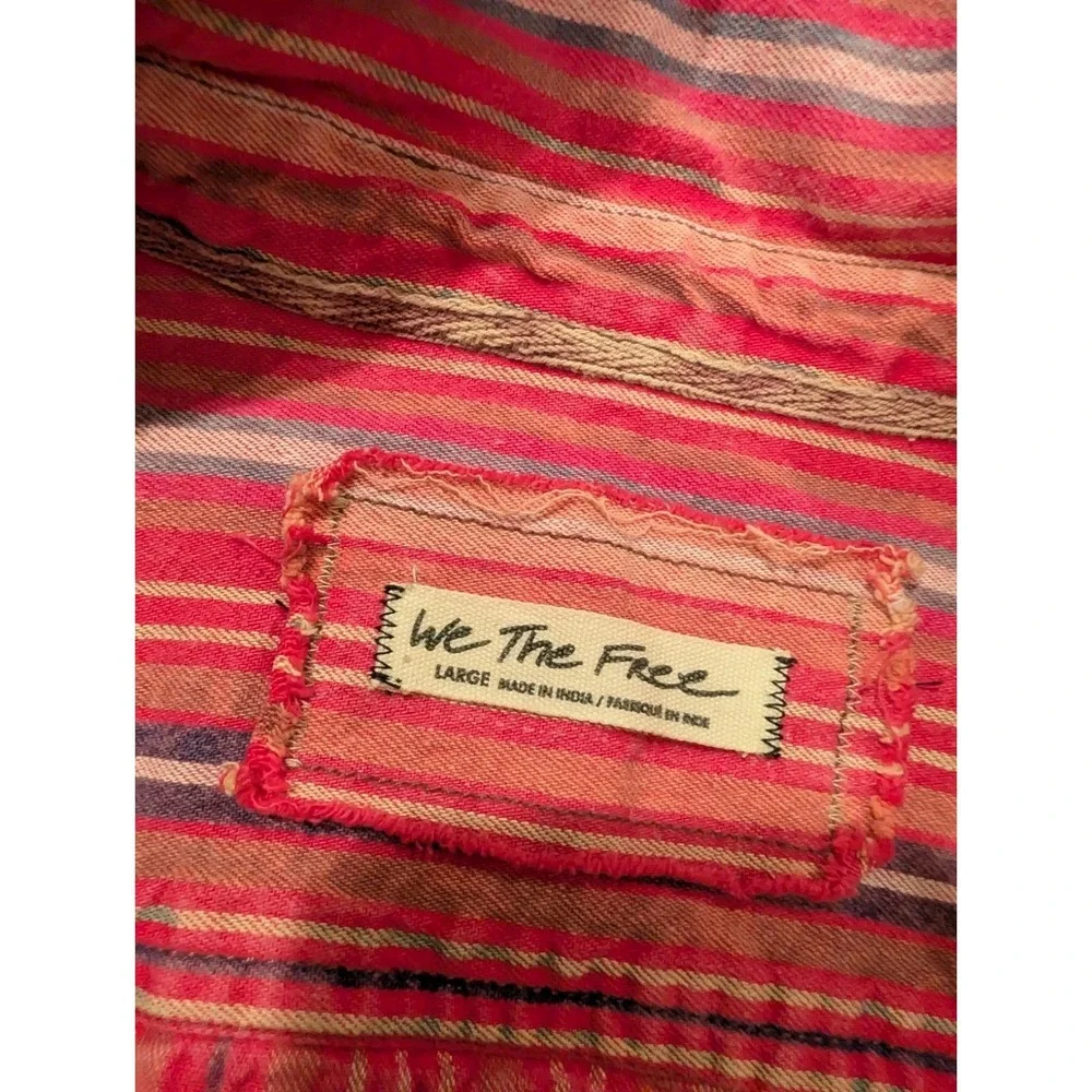 We The Free By Free People All Good Striped Shirt Woman's